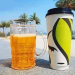 Trükkös söröskorsó, dupla falú hűtő korsó 500 ml