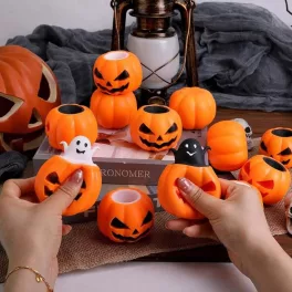 Halloween tökből kiugró szellem nyomkodható squishy