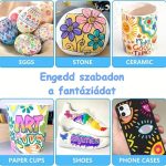 12db-os Akril filc készlet, kőre, textilre, fára, üvegre