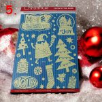 Fluoreszkáló,  csillámos karácsonyi ablakmatrica többféle mintával