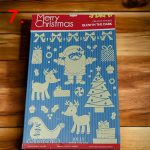 Fluoreszkáló,  csillámos karácsonyi ablakmatrica többféle mintával