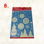 Fluoreszkáló,  csillámos karácsonyi ablakmatrica többféle mintával