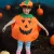 Halloween tök jelmez cukorkagyűjtővel, gyerekeknek 