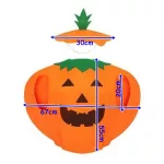 Halloween tök jelmez cukorkagyűjtővel, gyerekeknek 