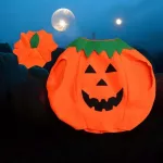 Halloween tök jelmez cukorkagyűjtővel, gyerekeknek 