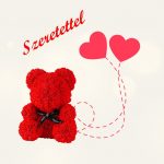 Rózsa maci többszínben, örökrózsa