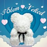 Rózsa maci többszínben, örökrózsa