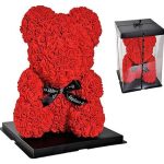 Rózsa maci többszínben, örökrózsa