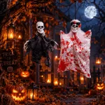 2db Felakasztható Halloween csontváz dekoráció