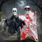 2db Felakasztható Halloween csontváz dekoráció