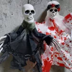2db Felakasztható Halloween csontváz dekoráció