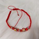 Piros , védelmező,  szerencse karkötő