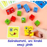 Kézségfejlesztő emoji, arc kirakós fejlesztő játék 
