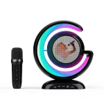 Bluetooth Karaoke hangszóró színes RGB fényekkel és mikrofonnal 