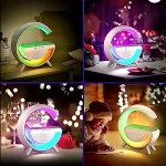 Vezeték nélküli telefontöltő, rádió, RGB LED fényekkel, Bluetooth hangszóróval