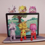 Sonny Angel Hippers Sonic series mini figura telefonra, laptopra vakdoboz