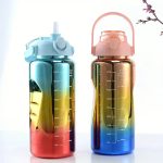 3 db-os motívációs kulacs szett, ombre, metal színben 