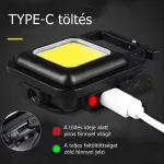 3in1 Mini újratölthető COB zseblámpa, kulcstartó, sörnyitó