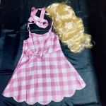 Barbie ruha,  jelmez parókával 