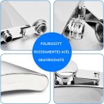 Fém flaska szett 4 pohárral, rozsdamentes acélból