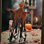 Felakasztható tök szellem, halloween dekoráció 100cm