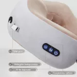 U-alakú nyakmasszírozó párna melegítő funkcióval, elektromos, újratölthető