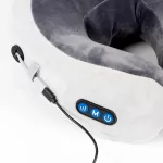 U-alakú nyakmasszírozó párna melegítő funkcióval, elektromos, újratölthető