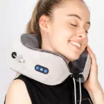 U-alakú nyakmasszírozó párna melegítő funkcióval, elektromos, újratölthető
