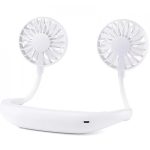 Hordozható, világító nyakventilátor, 360°-ban forgatható 