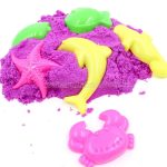 Felfújható homokozó tálca varázshomokkal, homokgyurma formákkal + ajándék homok 