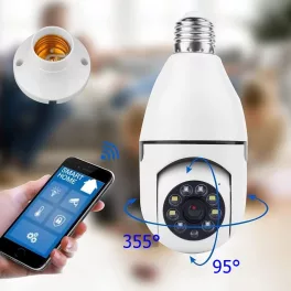   E27 mozgásérzékelős WiFi biztonsági kamera, Cloud funkcióval