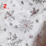 Mintás, karácsonyfatalp takaró, karácsonyfa szoknya , hófehér szőrme , műszőrme 90cm