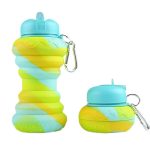 Összecsukható, szilikon, fánk kulacs 600ml 