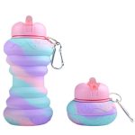 Összecsukható, szilikon, fánk kulacs 600ml 