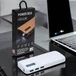 Zseblámpás Power bank bőrhatású felülettel 25000 mAh