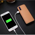 Zseblámpás Power bank bőrhatású felülettel 25000 mAh