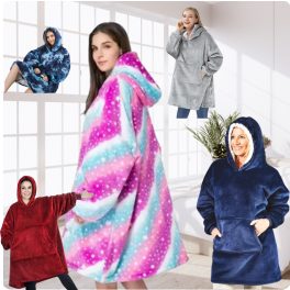   Huggle Hoodie nagyméretű pihe-puha takaró és pulóver egyben
