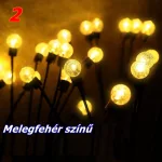 Napelemes kerti LED lámpa, gömb fejű, 6 ágú díszvilágítás, 2 db