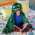 Kapucnis, világító takaró, plüss köpeny 