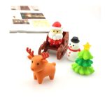 Karácsonyi radír szett, dekoráció 5db-os