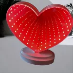 Szív alakú 3D alagút lámpa, végtelen tükör