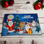 Karácsonyi mintás lábtörlő, fürdőszoba szőnyeg 80X50 cm