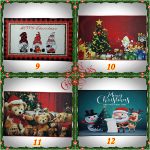 Karácsonyi mintás lábtörlő, fürdőszoba szőnyeg 80X50 cm