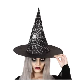   Pókháló mintás boszorkány , varázsló  kalap, süveg Halloween -re 