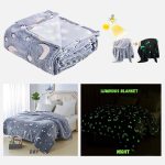 Óriási, világító , puha plüss takaró, pléd 200x230cm