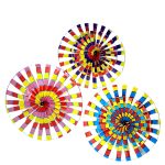 LED-es kerti világító szélforgó, szivárvány mintás, leszúrható