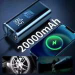 Hordozható digitális autós kompresszor és powerbank LED fénnyel