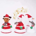 Elektromos karácsonyi sapka, éneklő táncoló mikulás rénszarvas hóember Led-es