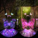 Pillangó, lepke, világító tündér jelmez 4db-os 