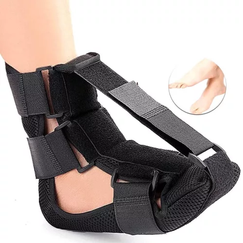 Plantar Fasciitis éjszakai sín, állítható boka merevítő, lábfej feszítő talpi bőnye és bokasüllyedés ellen 